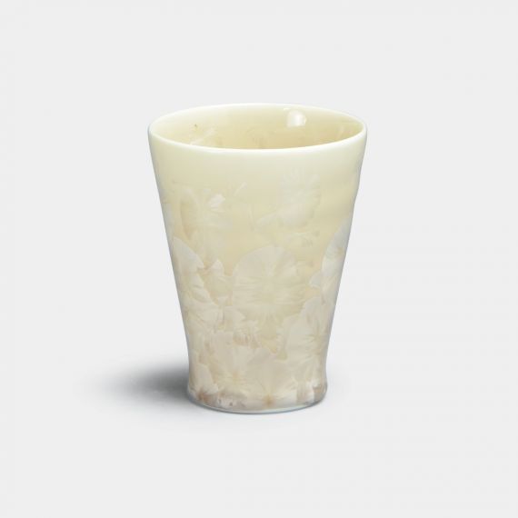 【京焼-清水焼】陶葊 花結晶 (茶) 小カップ